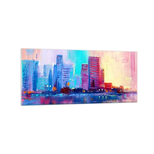 Obraz na skle - Vykúpané vo farbách - 120x50 cm