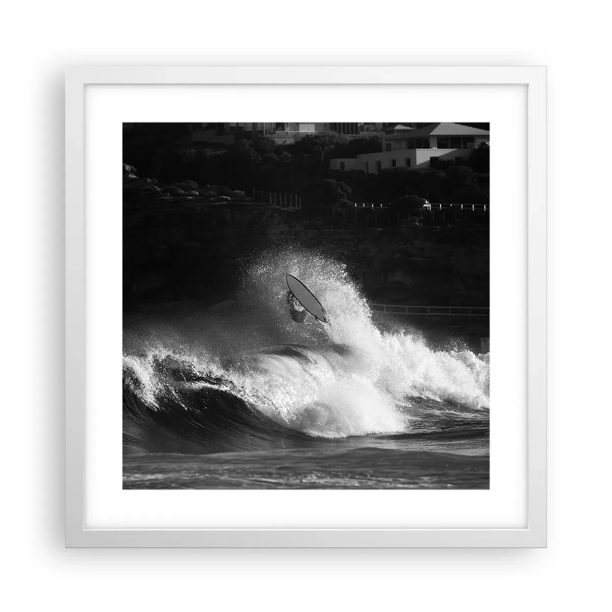 Plagát v bielom ráme - Výzva prijatá! - 40x40 cm