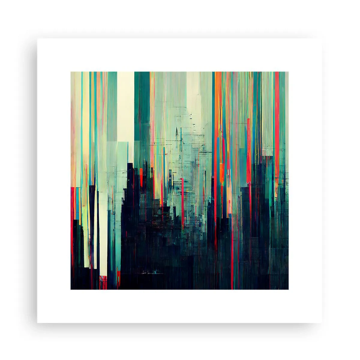 Plagát - Futuristické mesto - 30x30 cm