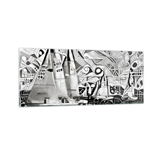 Obraz na skle - Medzi vlnami - 100x40 cm