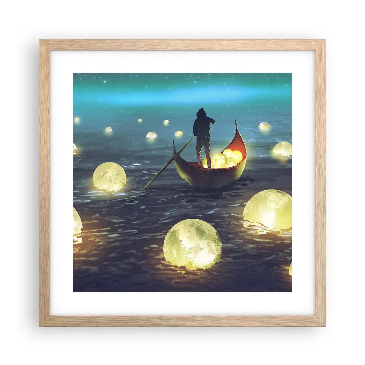 Plagát v ráme zo svetlého duba - Veci, o ktorých sa filozofom nezdá - 40x40 cm