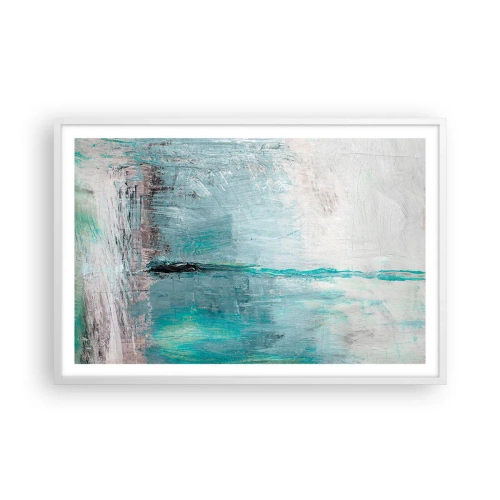 Plagát v bielom ráme - Horizontálne v modrej - 91x61 cm