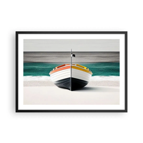 Plagát v čiernom ráme - Na správnom mieste - 70x50 cm