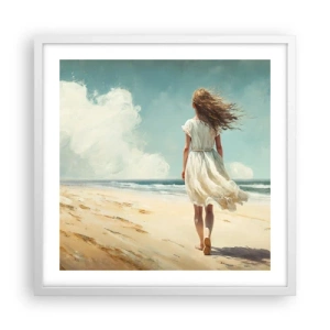 Plagát v bielom ráme - Smerom ku slnku a vetru - 50x50 cm