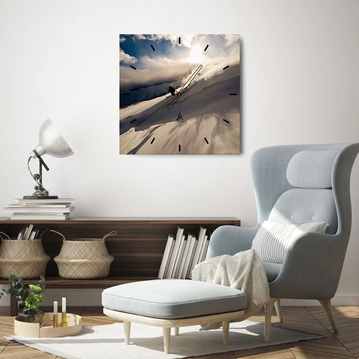 Nástenné hodiny - Prijatá výzva hôr - 30x30 cm