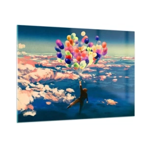 Obraz na skle - Splnené sny detstva - 100x70 cm