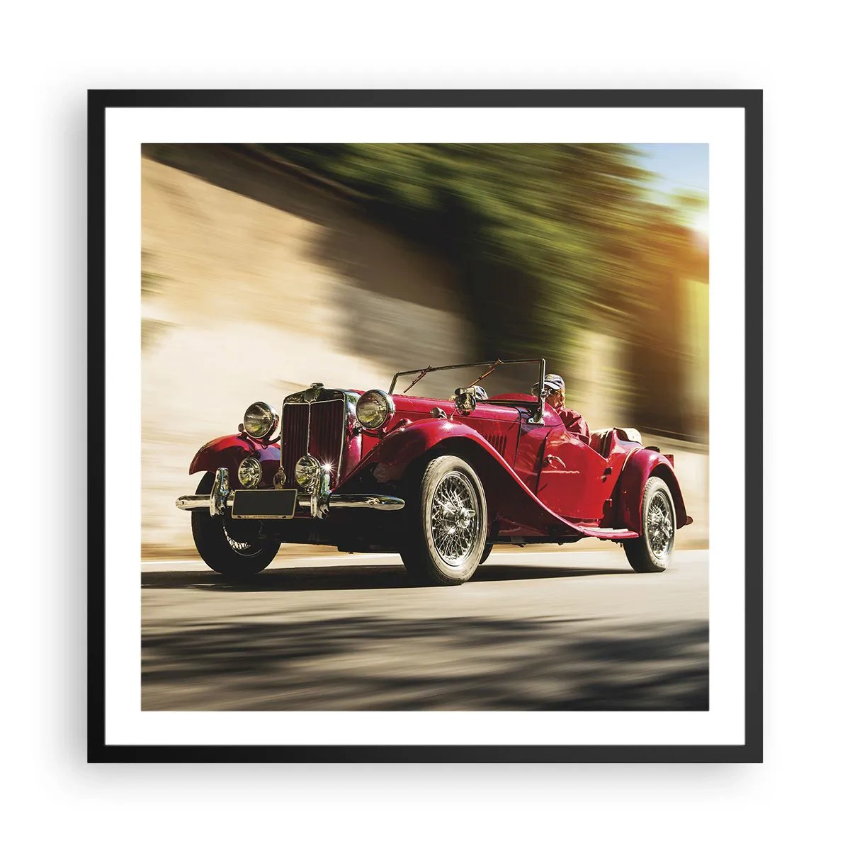 Plagát v čiernom ráme - Krajšia ako Níke Samotrácka - 60x60 cm