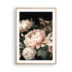 Plagát v ráme zo svetlého duba - V barokovom štýle - 50x70 cm