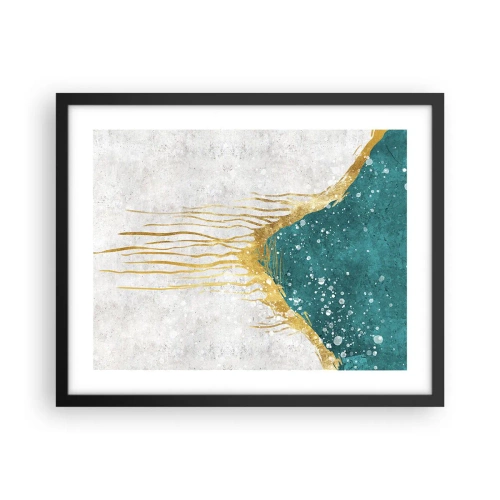 Plagát v čiernom ráme - Zlatý príliv - 50x40 cm