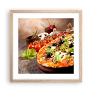 Plagát v ráme zo svetlého duba - Z telurických zložiek - 40x40 cm