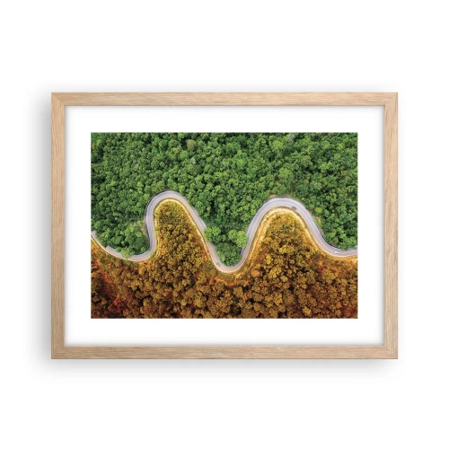 Plagát v ráme zo svetlého duba - Hranice a prelomy - 40x30 cm