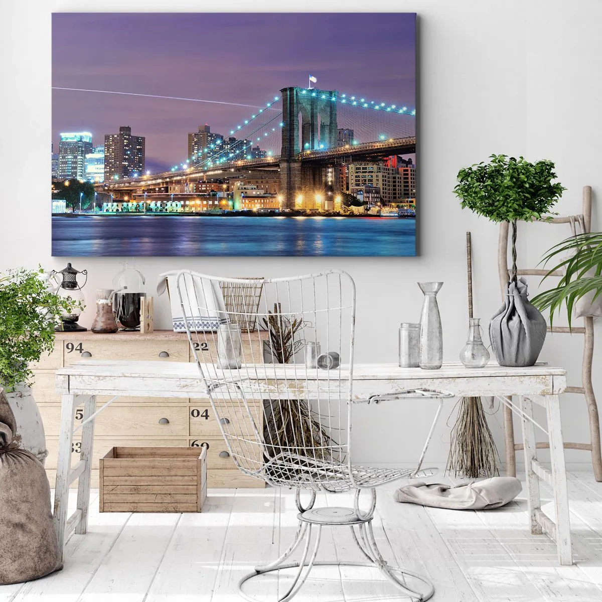 Obraz na plátne - Po veľa rokov Brooklynský most - 100x70 cm