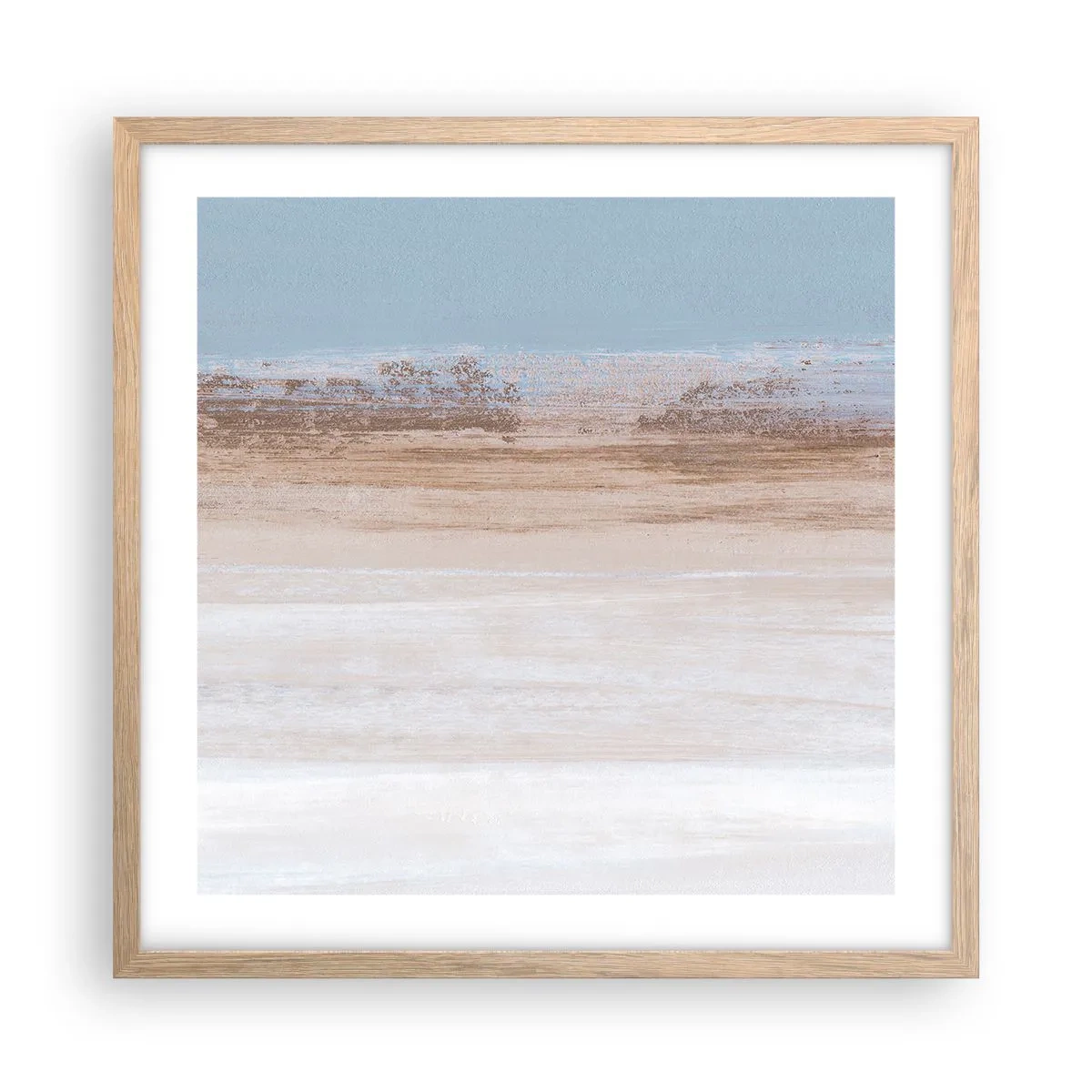 Plagát v ráme zo svetlého duba - Dvojznačná krajina - 50x50 cm