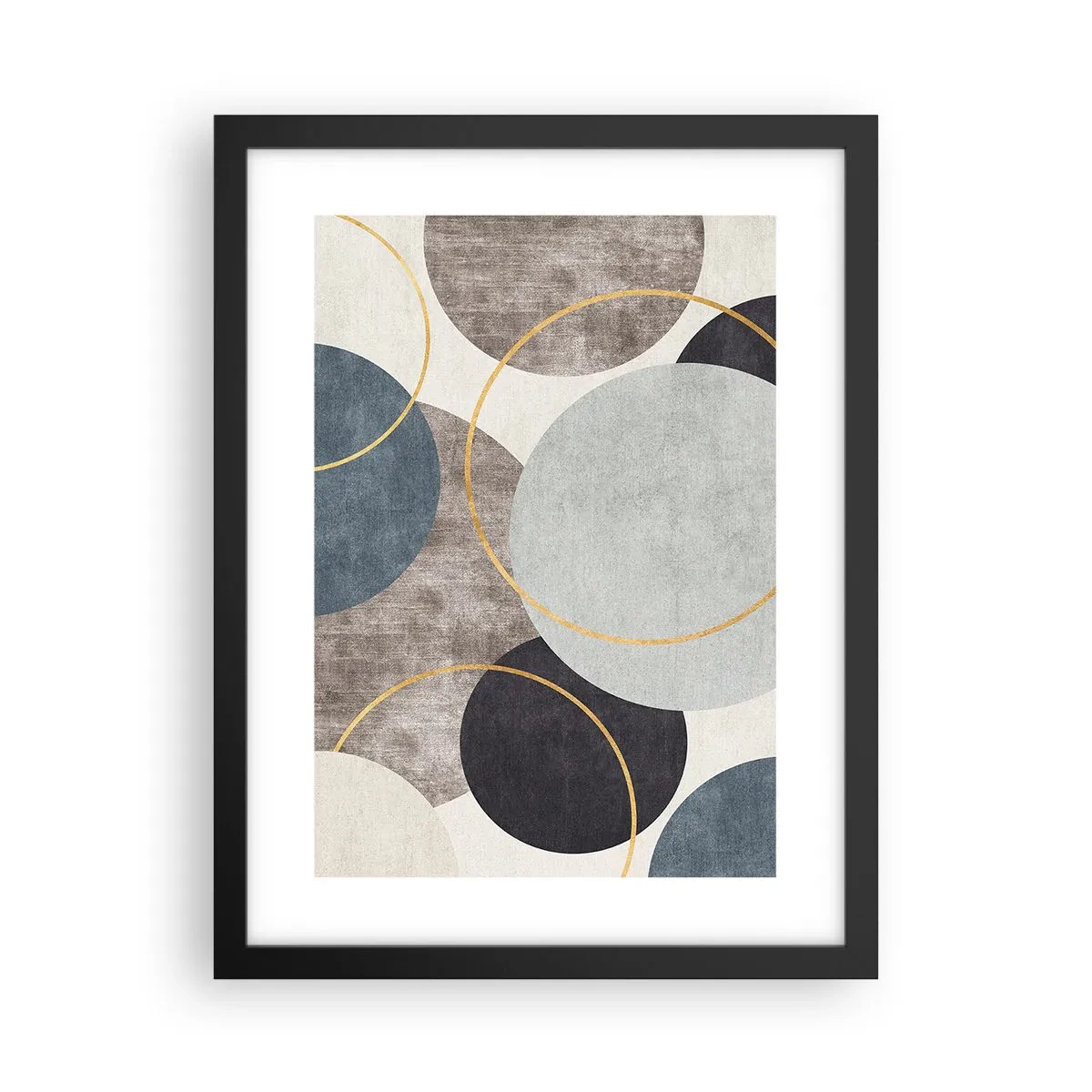 Plagát v čiernom ráme - Kruh za kruhom - 30x40 cm