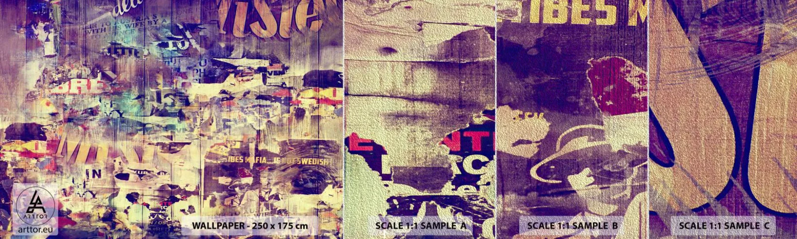 Vzorka fototapety Premium Sand - A toto zostane - Graffiti, Nástenná maľba, Grafika - 100x30 cm