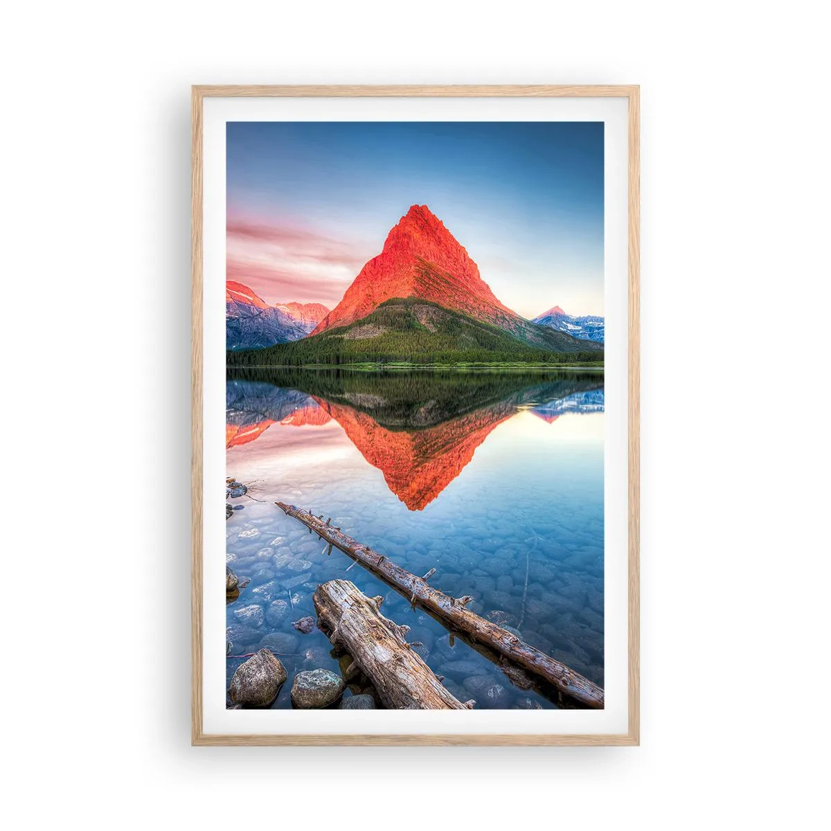 Plagát v ráme zo svetlého duba - Teplo a chlad - 61x91 cm