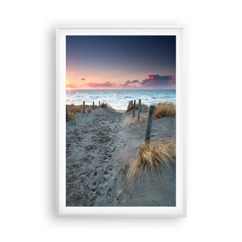 Plagát v bielom ráme - Šiel by som s tebou na kraj světa… - 61x91 cm