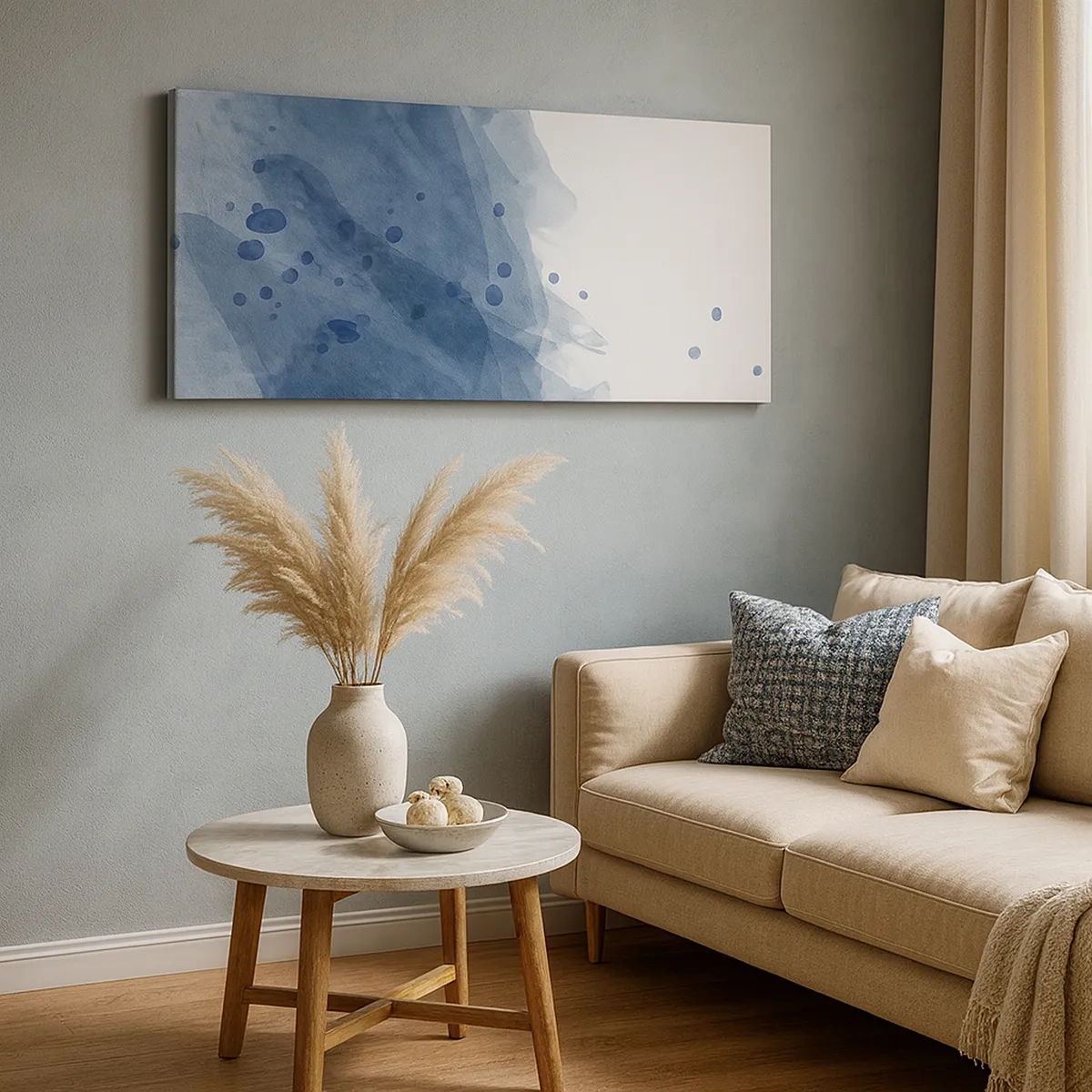 Obraz na plátne - Modrý tyl - 30x30 cm