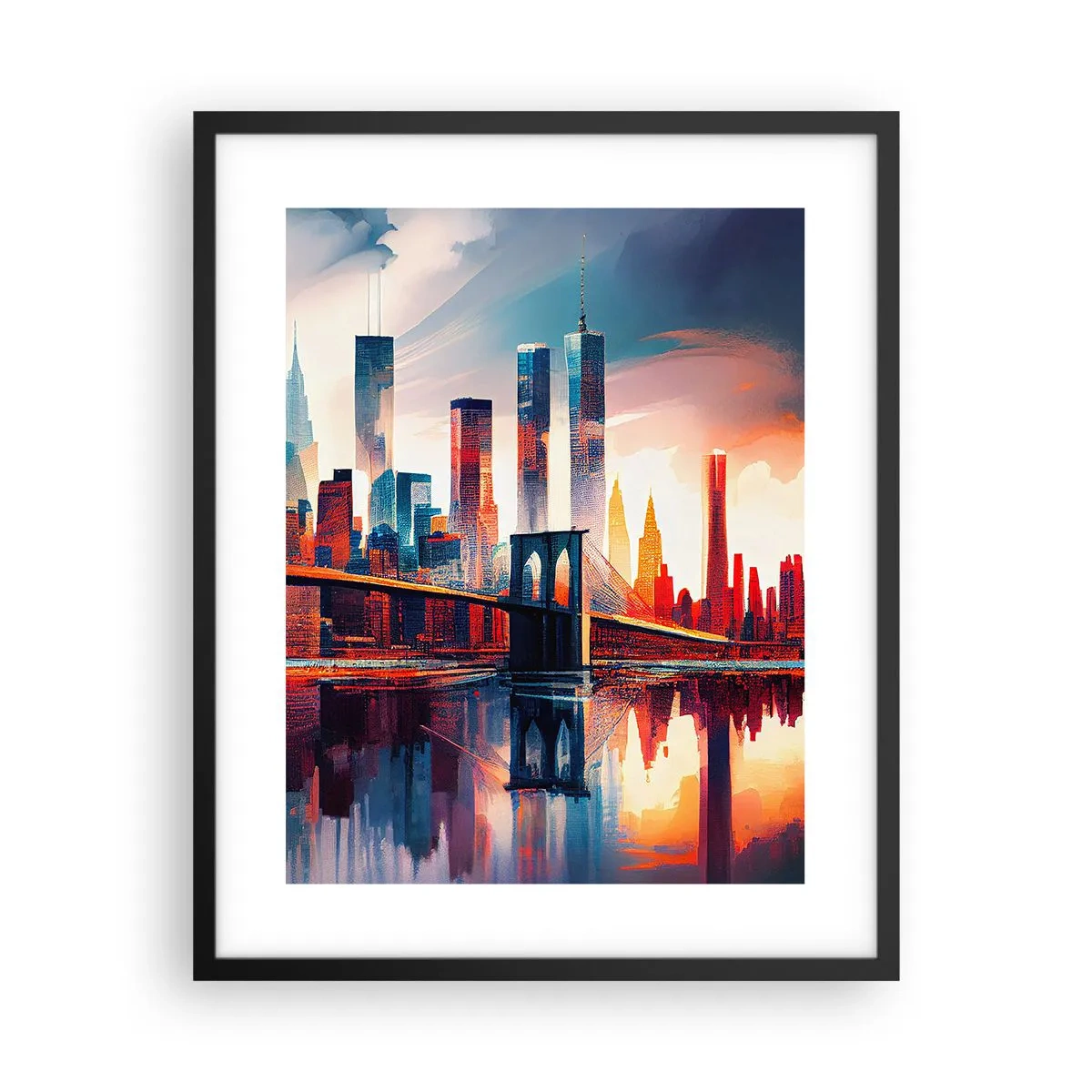 Plagát v čiernom ráme - Famózny New York - 40x50 cm