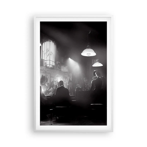 Plagát v bielom ráme - V jazzovej atmosfére - 61x91 cm