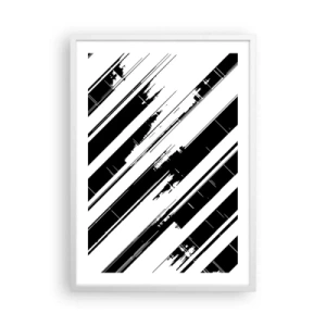 Plagát v bielom ráme - Intenzívna a dynamická kompozícia - 50x70 cm