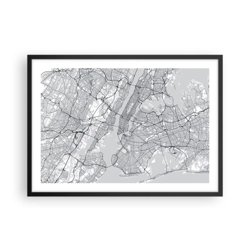 Plagát v čiernom ráme - Anatómia metropoly - 70x50 cm