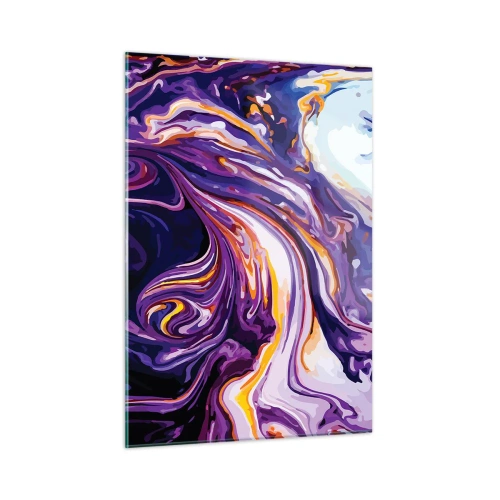 Obraz na skle - Záhyb priestoru vo fialovej - 50x70 cm