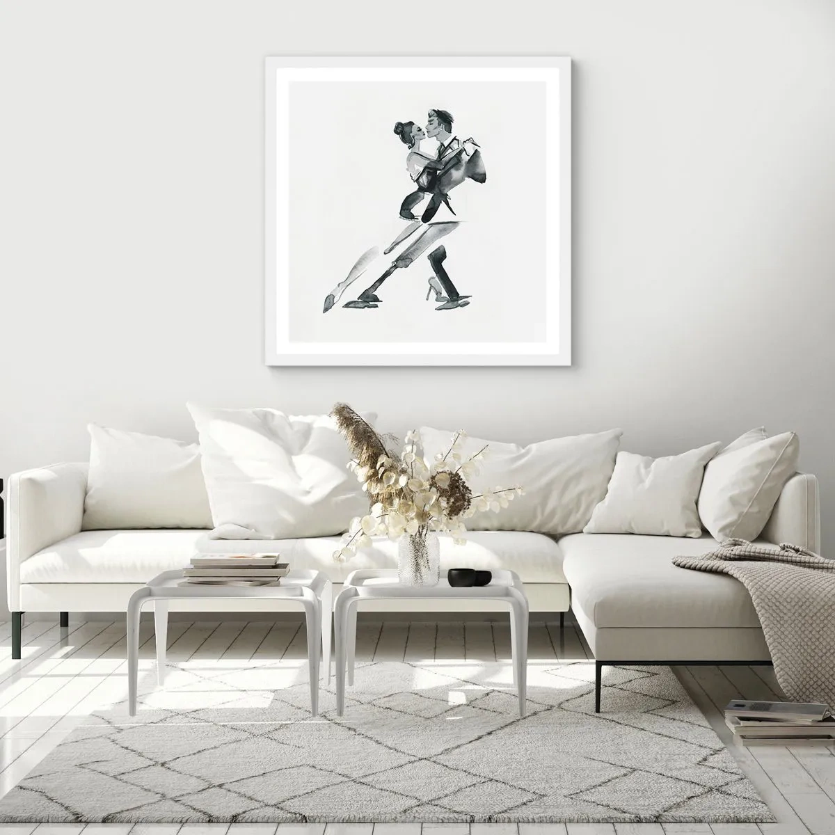 Plagát v bielom ráme - V jednom rytme - 60x60 cm