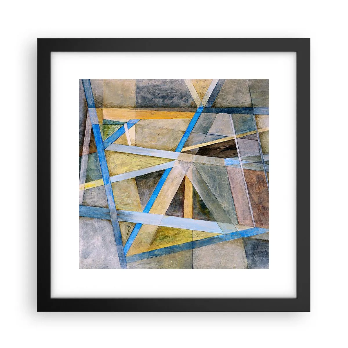 Plagát v čiernom ráme - Priamo alebo diagonálne? - 30x30 cm