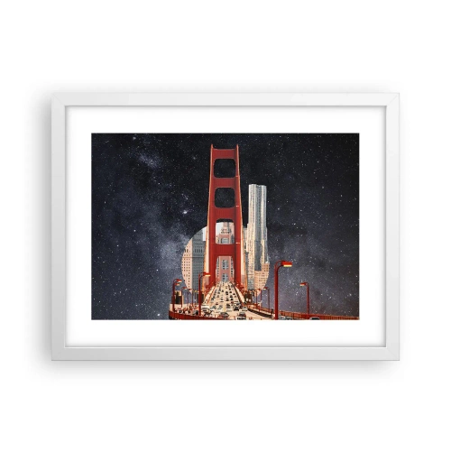 Plagát v bielom ráme - Vždy v centre - 40x30 cm