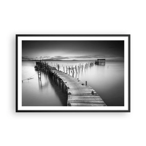 Plagát v čiernom ráme - Pokoj zabudnutého brehu - 91x61 cm