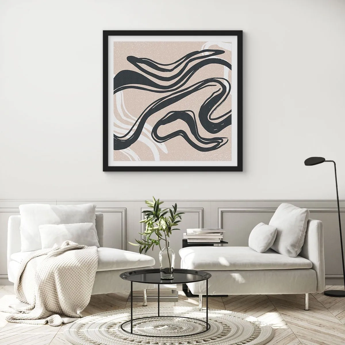 Plagát v čiernom ráme - Znásobená expresia - 60x60 cm