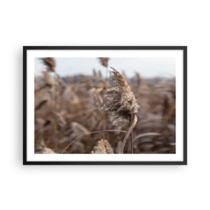 Plagát v čiernom ráme - Čas odletieť s vetrom - 70x50 cm