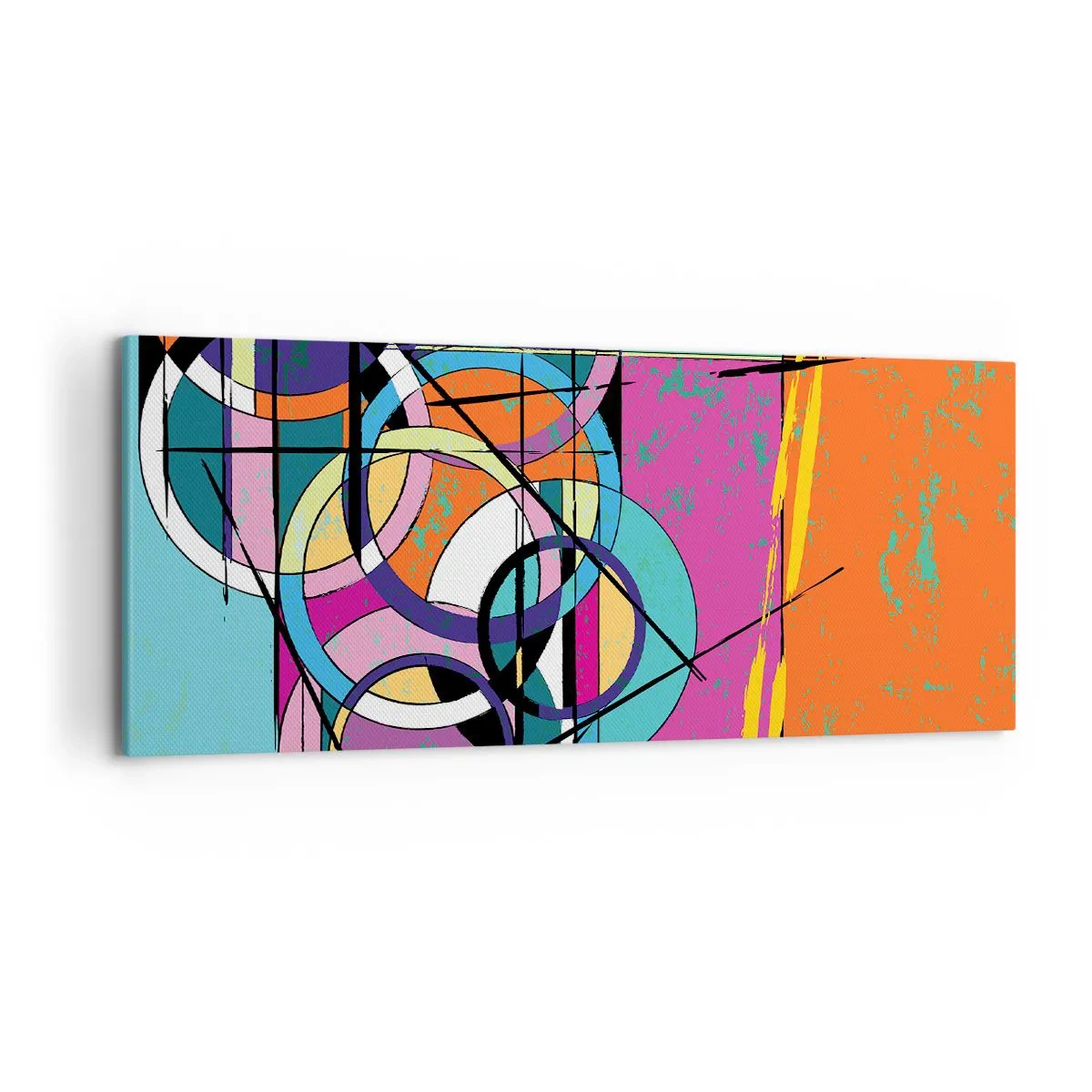 Obraz na plátne - Kruh za kruhom - 120x50 cm