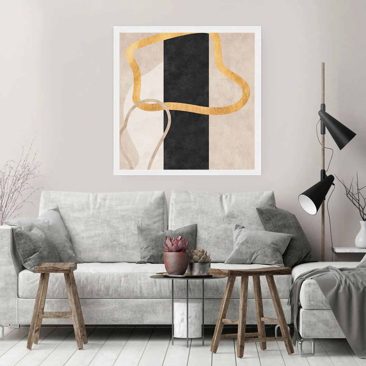 Plagát - Tvary v slučke - 50x50 cm