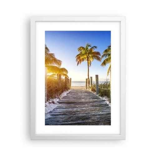 Plagát v bielom ráme - Priamo do raja - 30x40 cm