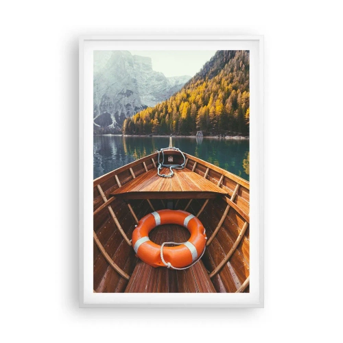 Plagát v bielom ráme - Horská túra - 61x91 cm