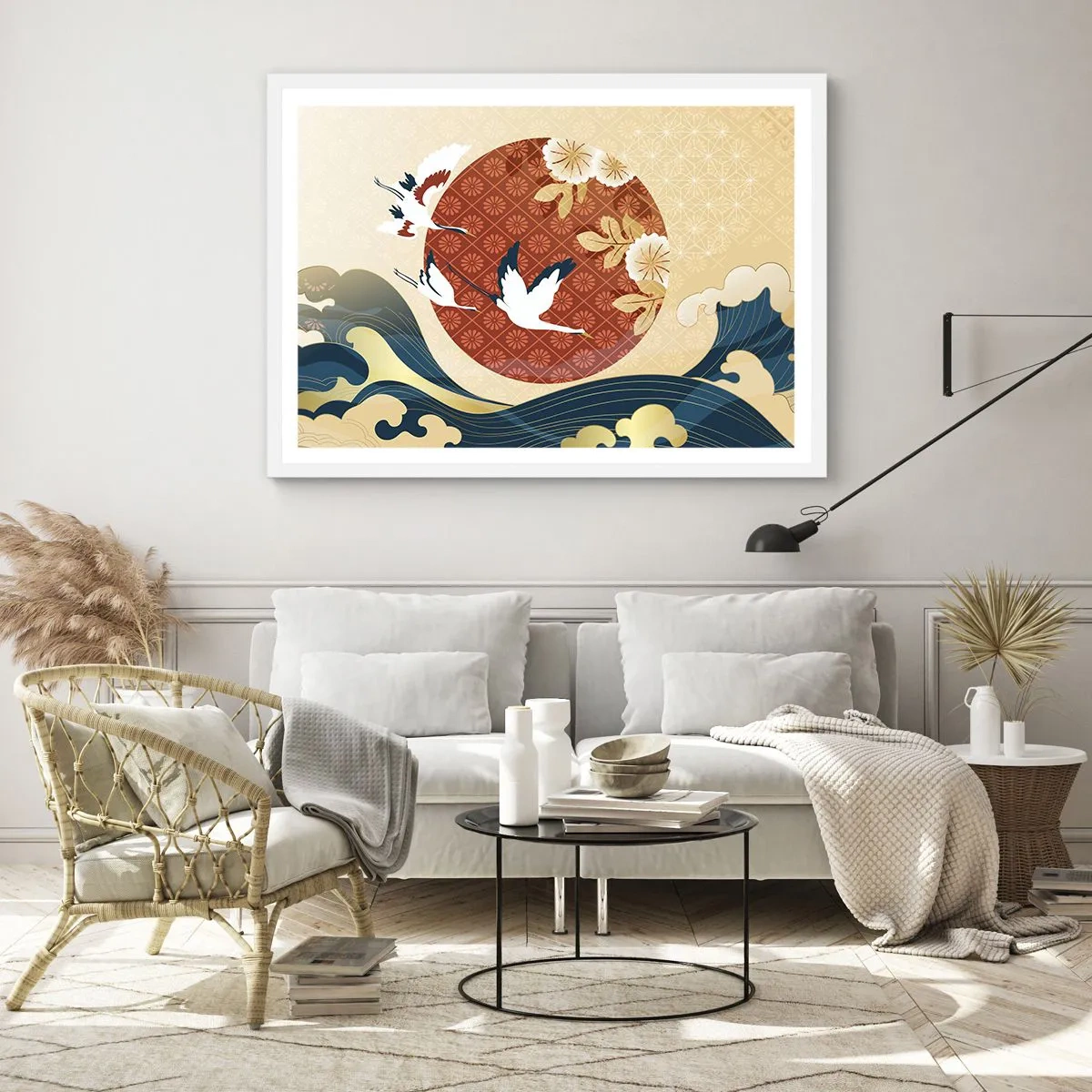 Plagát v bielom ráme - Japonská rozprávka - 50x40 cm