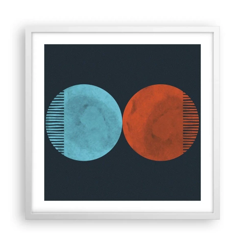 Plagát v bielom ráme - Iba geometria? - 50x50 cm