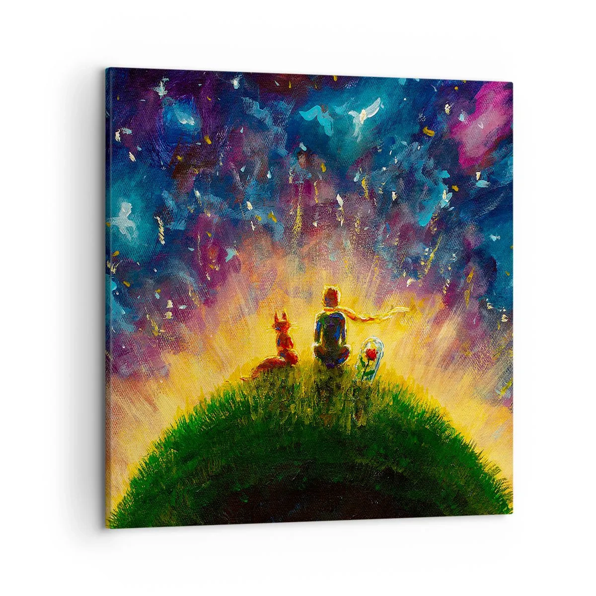 Obraz na plátne - Láska a priateľstvo - celý svet - 50x50 cm