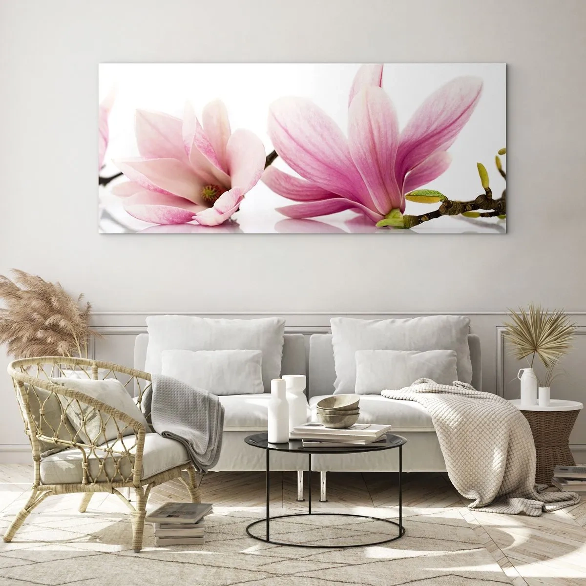 Obraz na skle - Jemné ako závan jari - 100x40 cm