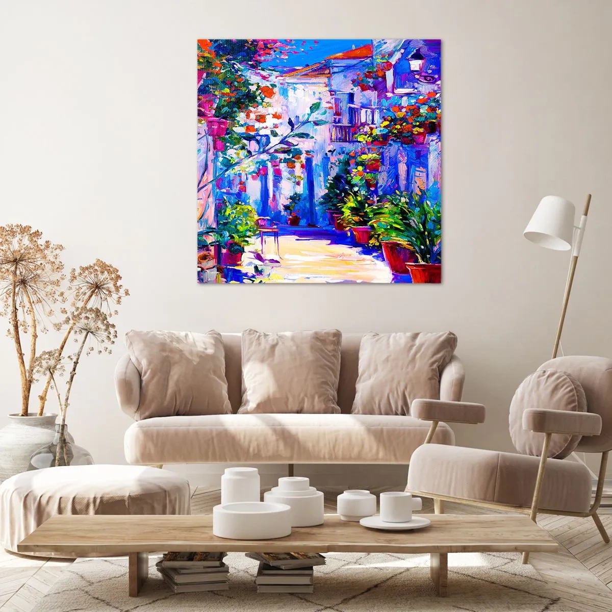 Obraz na plátne - Impresia - talianska ulička - 40x40 cm