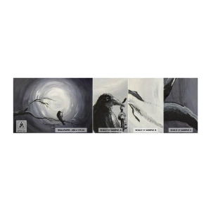 Vzorka Fototapeta Standard Eco - Kľúč k tajomstvu noci - Abstrakcia, Vrana, Vták - 100x30 cm