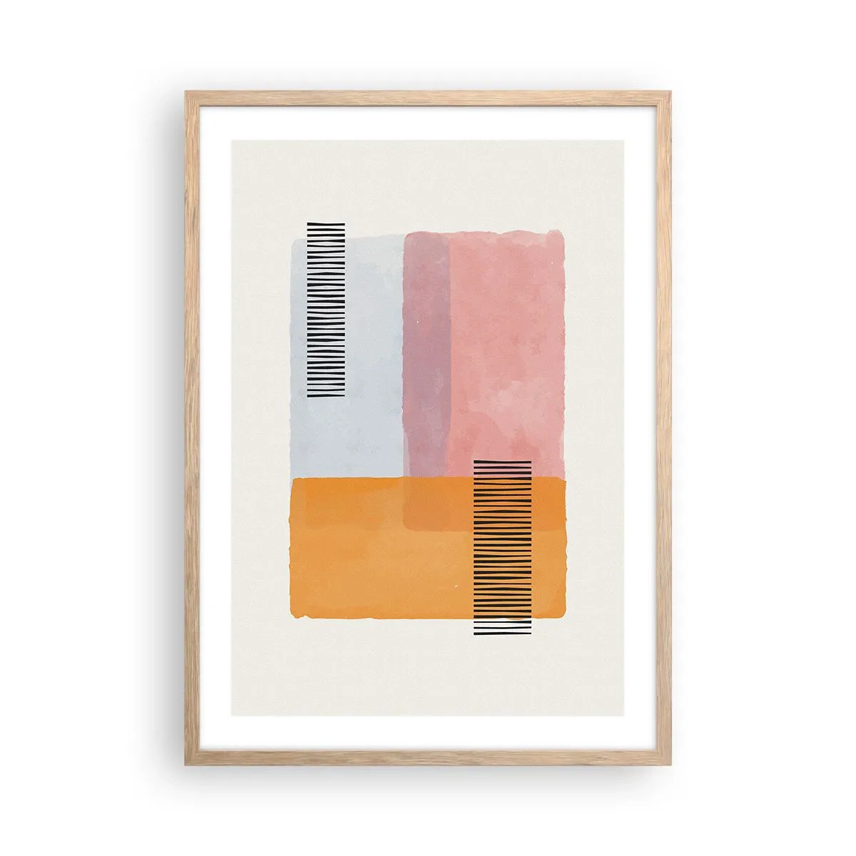 Plagát v ráme zo svetlého duba - Z rohu do rohu - 50x70 cm