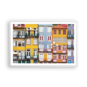 Plagát v bielom ráme - Farby starého mesta - 91x61 cm