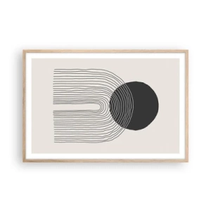 Plagát v ráme zo svetlého duba - Chvenie a istota - 91x61 cm