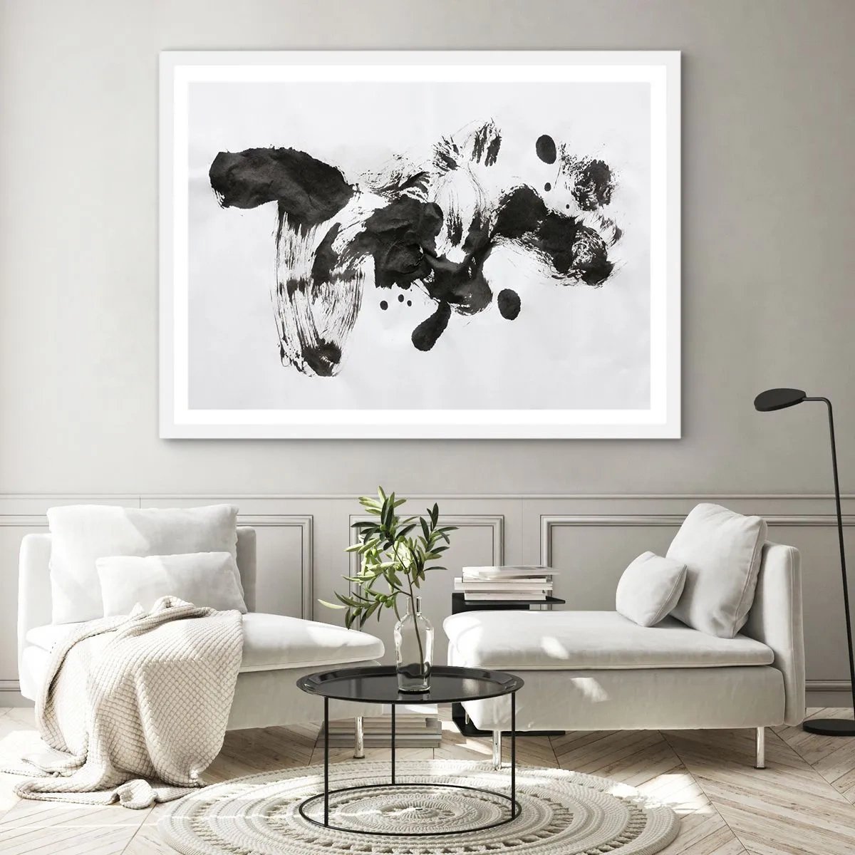 Plagát v bielom ráme - Metóda v šialenstve? - 100x70 cm