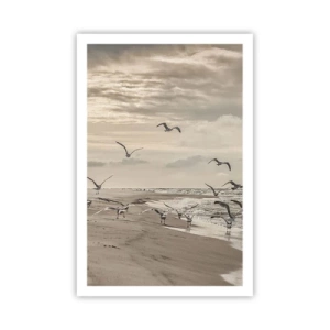 Plagát - Šumenie mora, spev vtákov - 61x91 cm