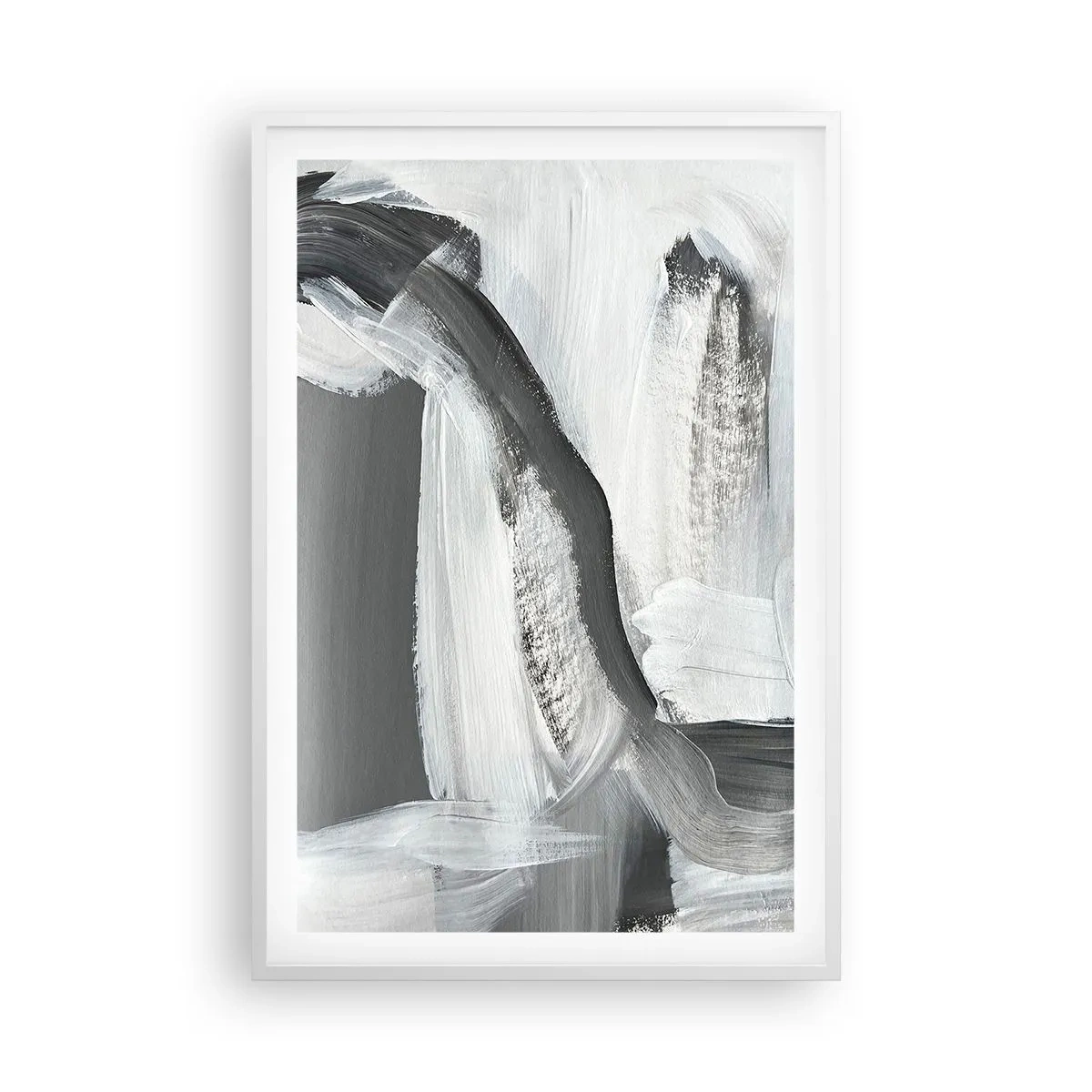 Plagát v bielom ráme - Pevným pohybom - 61x91 cm