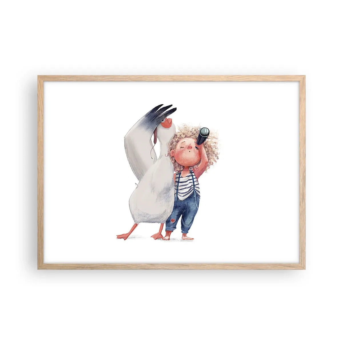 Plagát v ráme zo svetlého duba - Plán na skvelú cestu - 70x50 cm